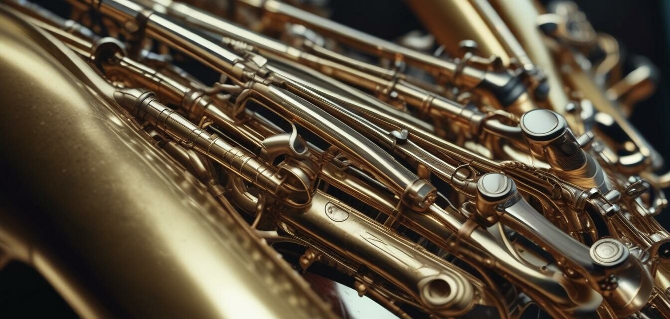 Close-up of tenor saxophone